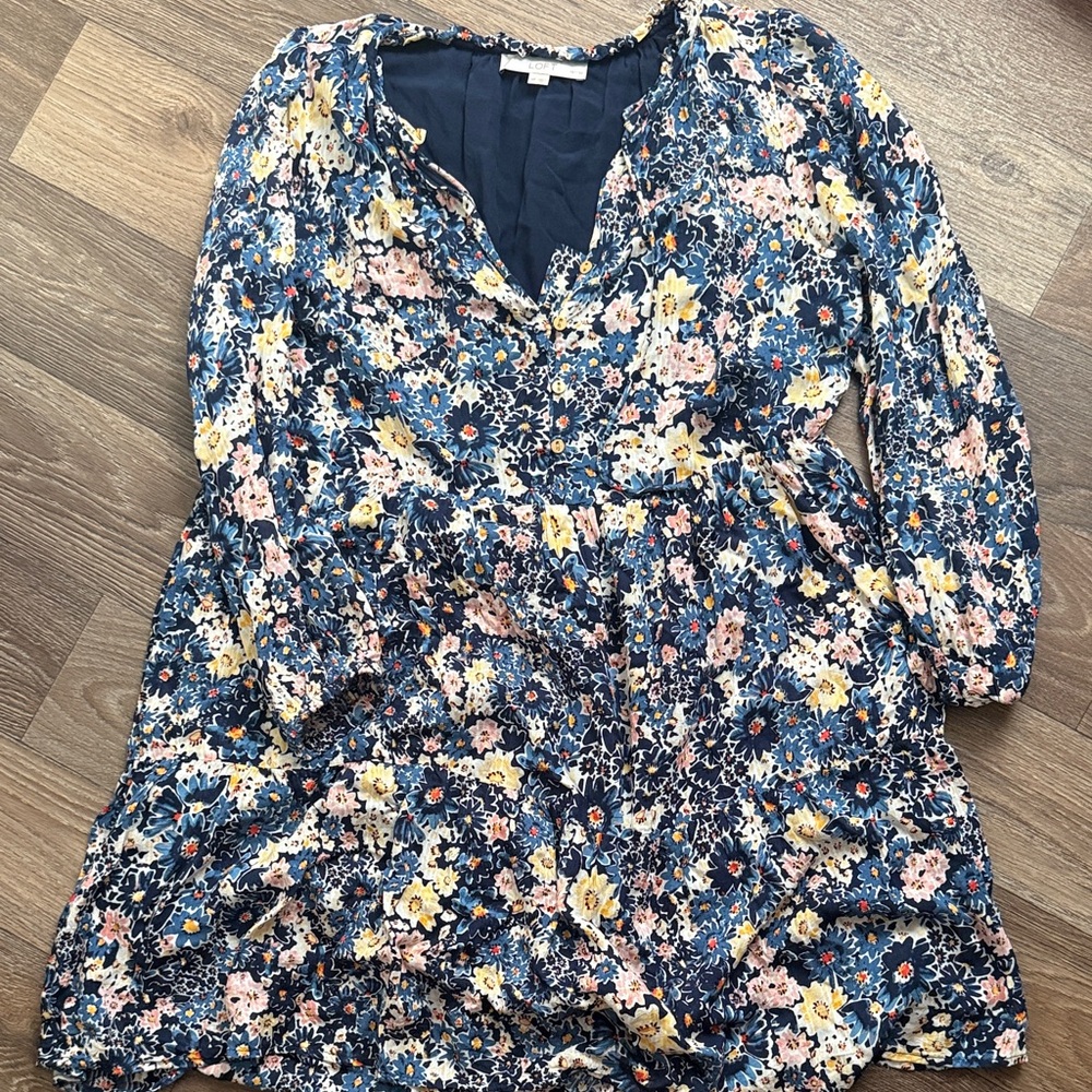 LOFT Blue Floral Dress